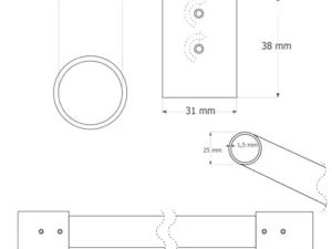 Ümar riidepuutoru SMART Ø25mm, L1000mm