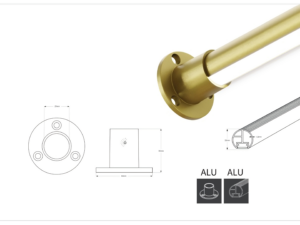Ümar LED riidepuutoru PRO II Ø25mm, L1000mm